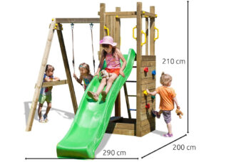 Dětské hřiště Marimex Play Basic 004 + zelená skluzavka