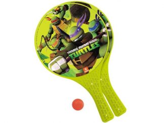 Plážový tenis TURTLE MONDO barva žlutá velikost rakety 37x22,5cm zelená