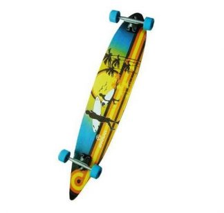 Longboard SURF SPARTAN 115 x 22,5 cm modrá