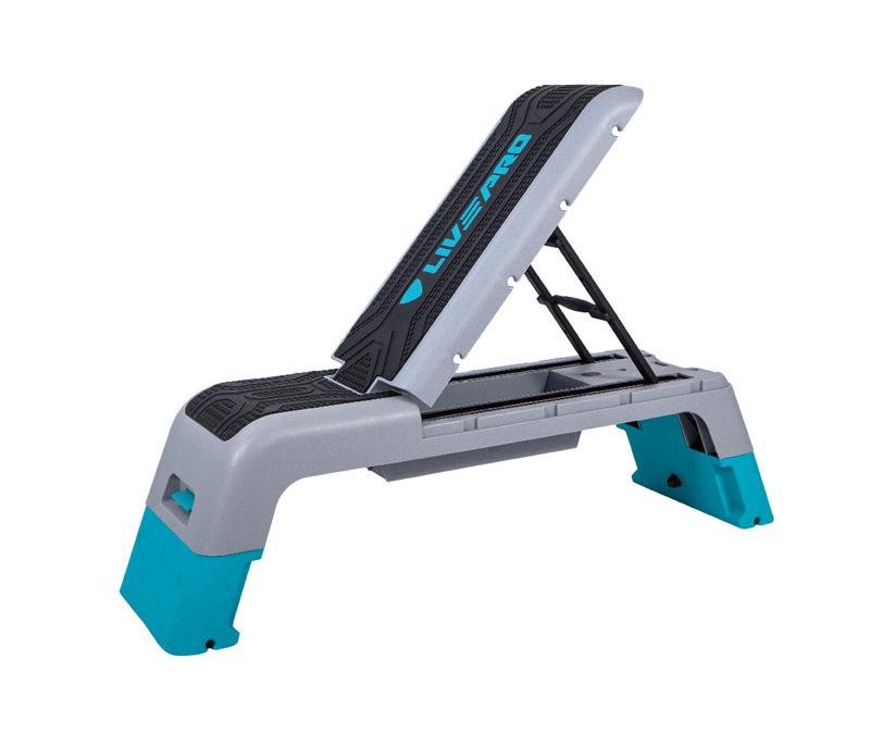 Bedýnka profi step aerobic LivePro FIT DECK NEW šedá