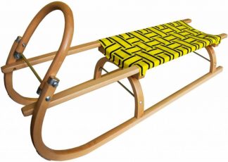 Sáně DI SULOV dřevěné Tatra 95 cm žluté žlutá