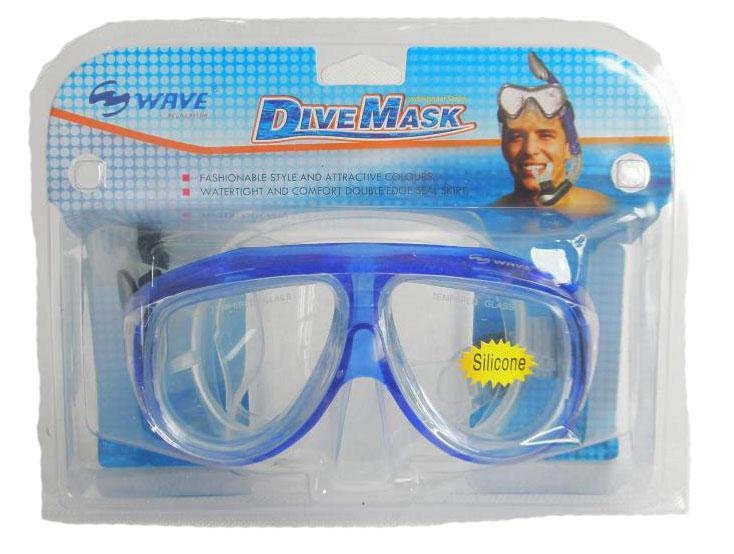 POTÁPĚČSKÉ BRÝLE WAVE SILICON SENIOR DOPRODEJ modrá