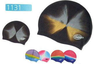 Koupací čepice SILICON MULTICOLOR 1131 černozlatá oranžová
