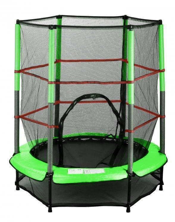 Dětská skákací trampolína SEDCO 139 cm s ochrannou sítí zelená