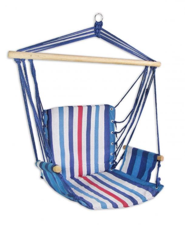 Houpací křeslo Sedco RELAX 103x56 cm bílá/modrá