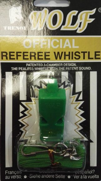 Píšťalka PROFI WOLF se šňůrkou zelená