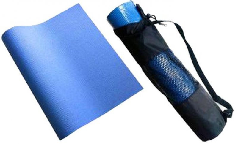 Karimatka na cvičení YOGA+obal SEDCO 4 mm 172x60x0,4cm modrá