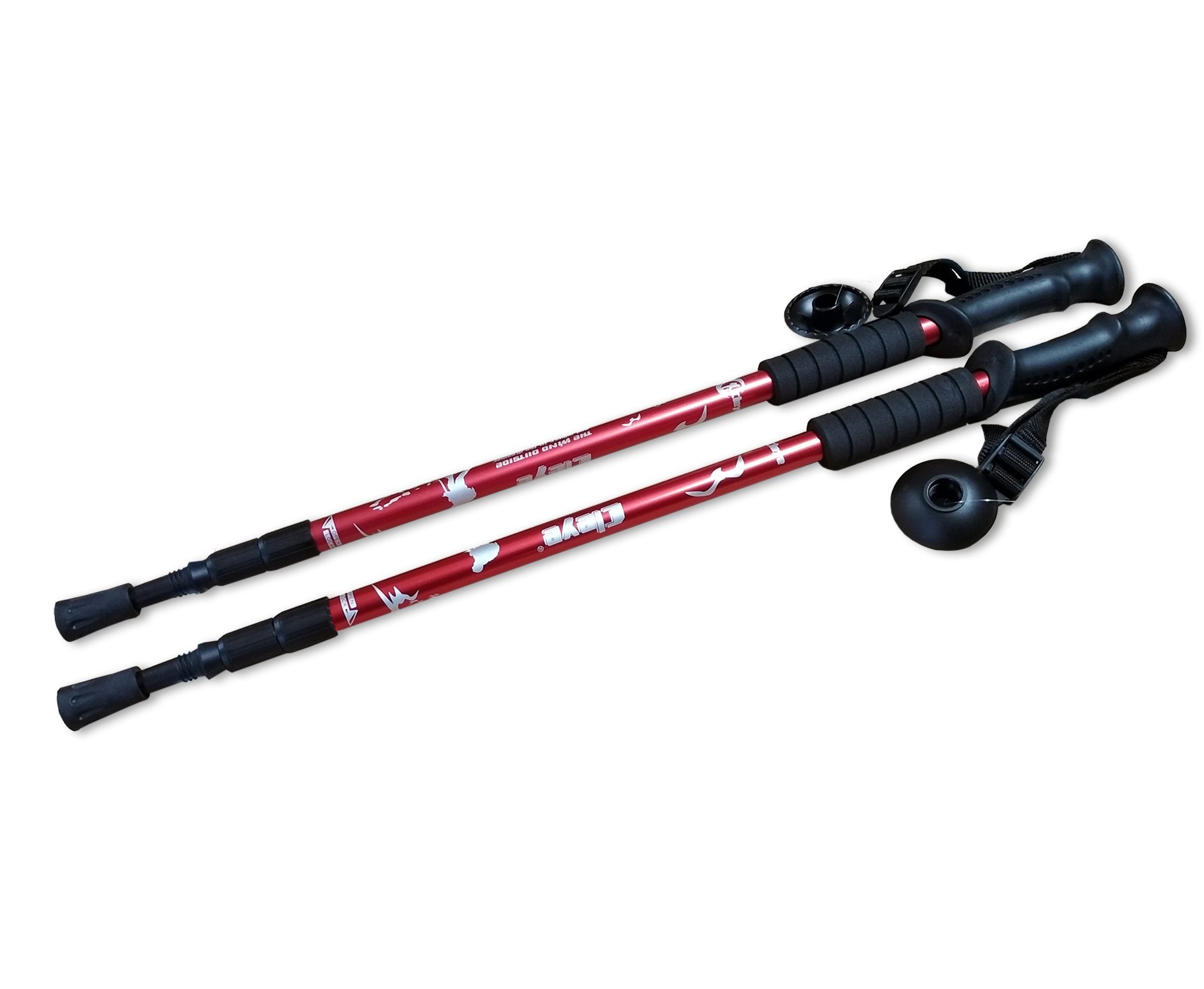 Trekové teleskopické hole SEDCO NORDIC 65-135 cm červená