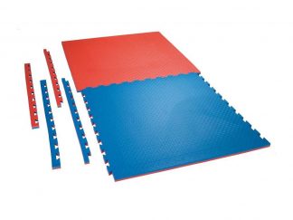 TATAMI-TAEKWONDO PODLOŽKA COLOR 100x100x2cm LOCK červená/modrá