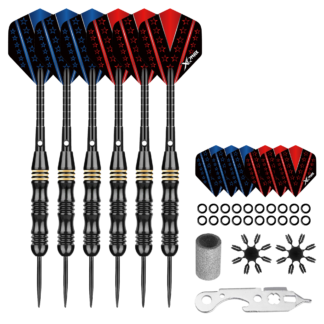 Sada XQMax SET šipky 6x24 g Steel + příslušenství 24