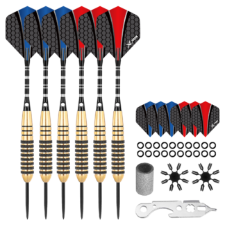 Sada XQMax SET šipky 6x24 g Steel + příslušenství 24