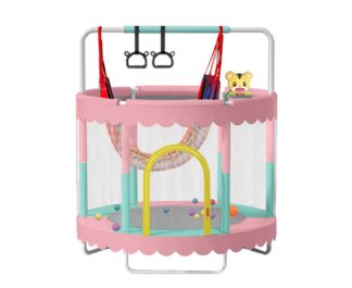 Dětská trampolína SEDCO 150 cm s ochrannou sítí a vybavením Růžová