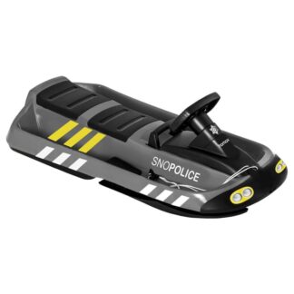 Boby dětské  řiditelné s volantem HAMAX SNO FIRE/POLICE/RACING pro 2 osoby černá/šedá