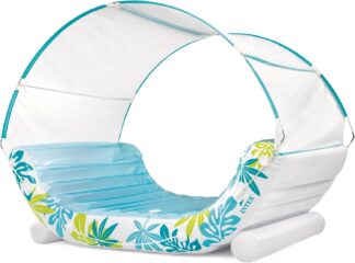 Nafukovací lehátko Tropical Canopy Lounge Intex 56294 bílá/modrá