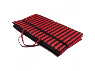 Plážové lehátko YATE pruhované - černo červené červená