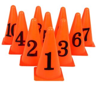 Sada tréninkových kuželů s čísly SEDCO CN1006 - SET 10 KS oranžová
