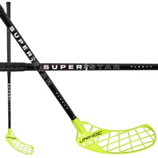 Florbalová hůl Unihoc Basic Superstar 30 - 100 cm černá/žlutá