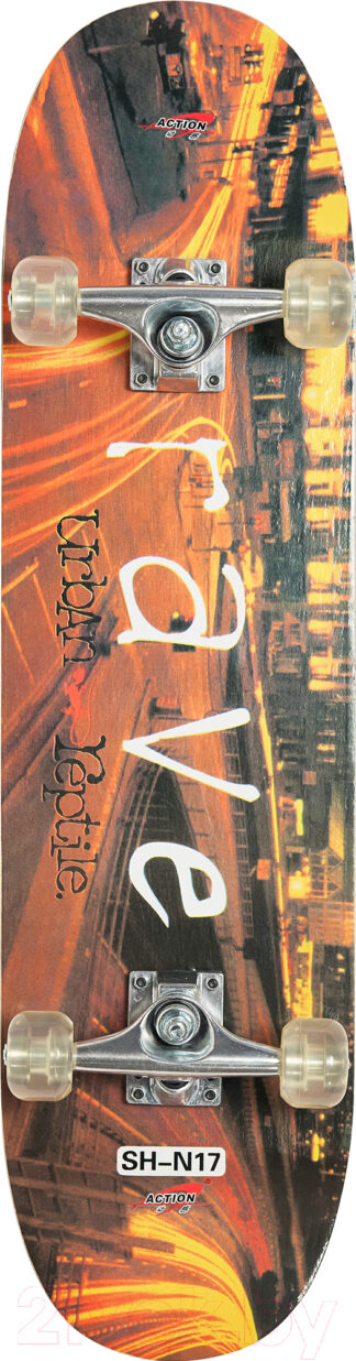 Skateboard 31X8 CN DECK ABEC3 Spartan oranžová