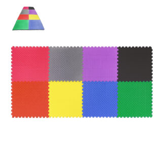 TATAMI PUZZLE podložka - Dvoubarevná - 100x100x3,0 cm - PARTIOVÉ ZBOŽÍ - MÍRNĚ POŠKOZENÁ černá/šedá