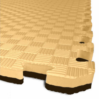 TATAMI PUZZLE podložka - Dvoubarevná - 50x50x2,0 cm podložka fitness béžová/hnědá