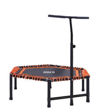 Trampolína SEDCO fitness s madlem TP105 Hexagon - 122 cm Oranžová